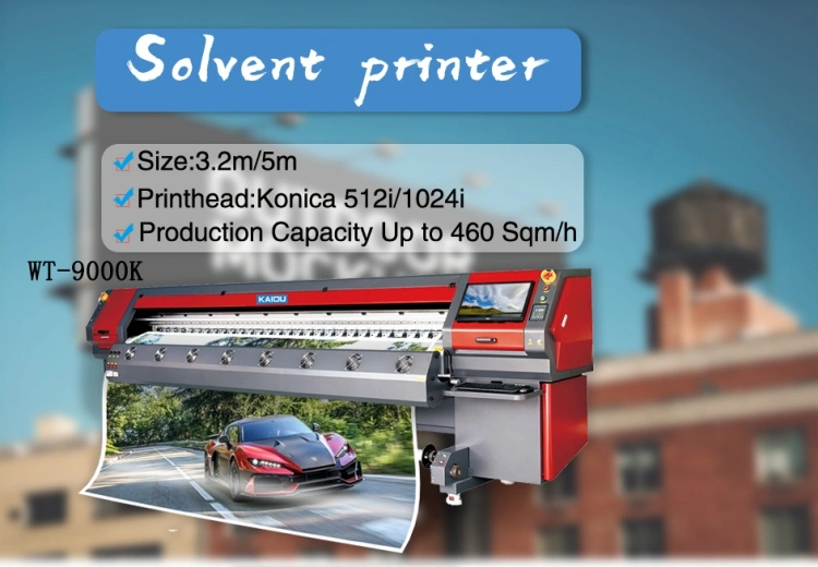 Inkjet Printer High Speed Large 9000K Flex Solvent Printer for Outdoor Billboard Wholesale Customized Logo 3.2m Vinyl Solvent