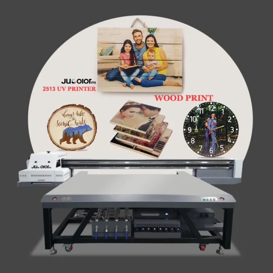 Impressora plana UV Jucolor 2513 8*4 FT para impressão em madeira, vidro e metal
