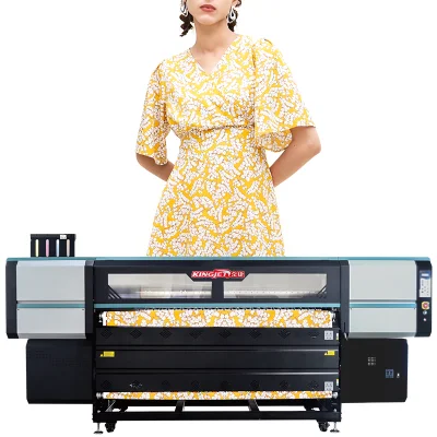 Impressora têxtil UV de rolo de papel de sublimação de impressão digital Kingjet automática de alto desempenho 1800mm / 1900mm